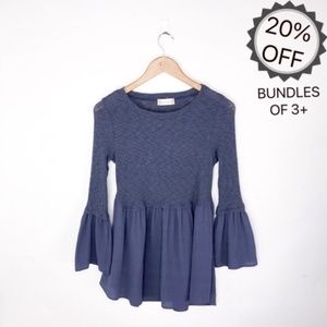 Altar’d State | Blue Flowy Long Sleeve Top | S